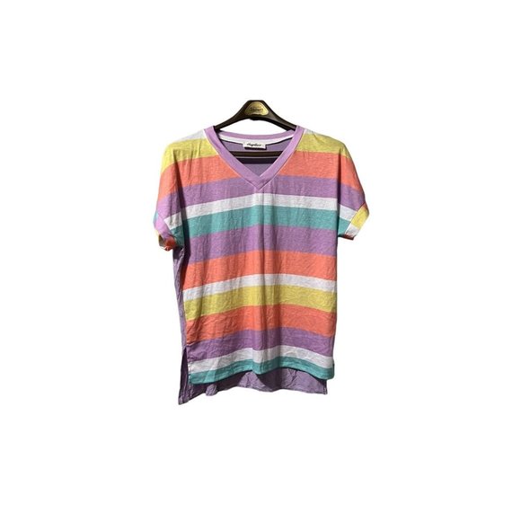 Haptics By Holly Harper Plus Short Sleeve shirt Tunic colorful Size Small‎ - Picture 1 of 6